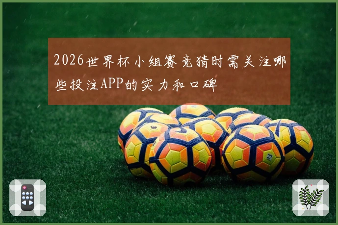 2026世界杯小组赛竞猜时需关注哪些投注APP的实力和口碑